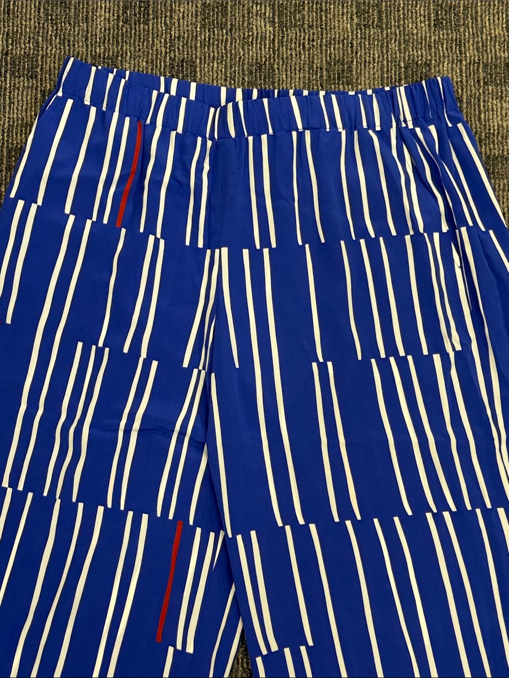 Lafayette‎ 148 New York 100% Silk Geometric Wide Leg Crop Pants XL - Picture 5 of 9